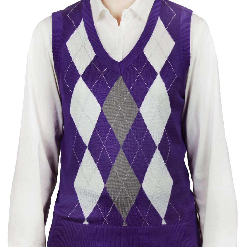 Womens Argyle Sweater Vest